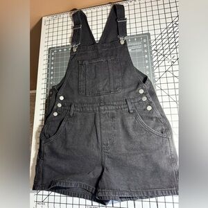 Utility Denim Black Overalls